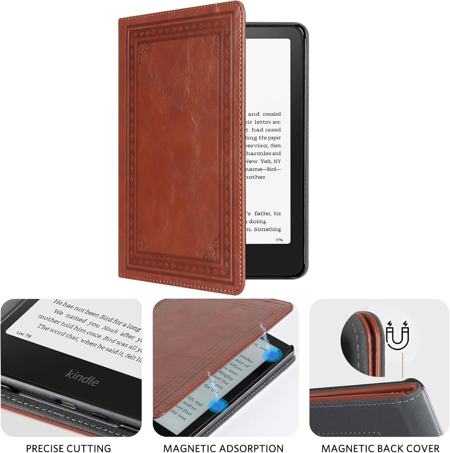 Kindle Paperwhite Case with Stand - Premium PU Leather Cover with Auto Sleep/Wake, Card Slot, and Hand Strap - Compatible with Kindle Paperwhite 11Th Gen 6.8" and Signature Edition 2021