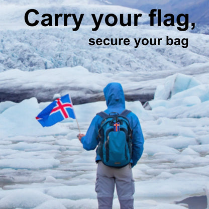 Smart Bag Security Tag -  Iceland Flag [Pack 2]
