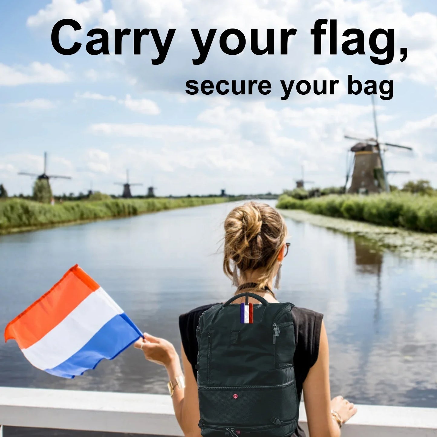 Smart Bag Security Tag - Netherland Flag [Pack 2]