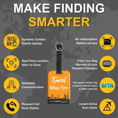 Smart Bag Tag - Travel Themes [Pack 2]